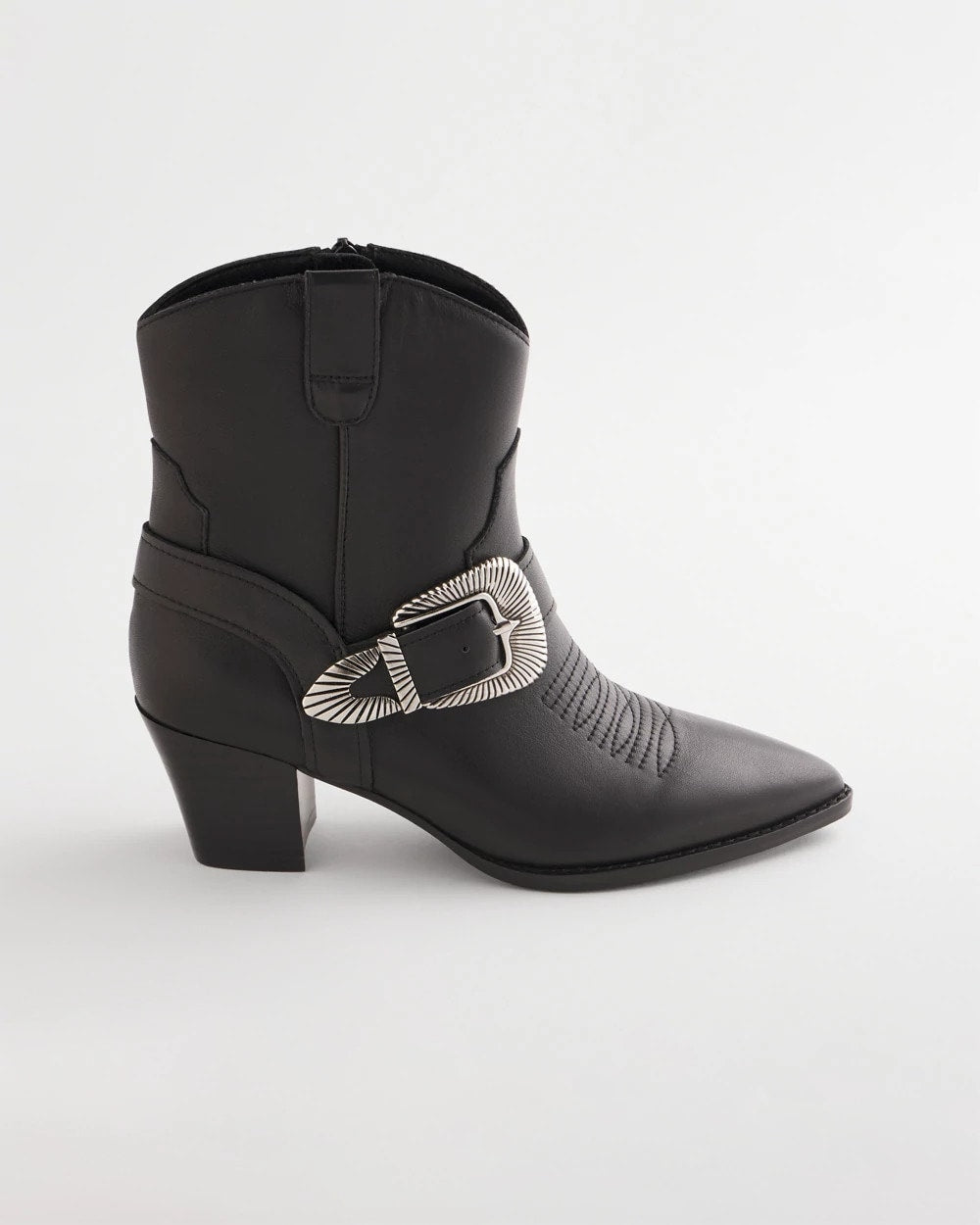 Black Kris Western Buckle Boots