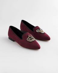 Blackened Burgundy Grace Queen Bee Slip-On Loafers