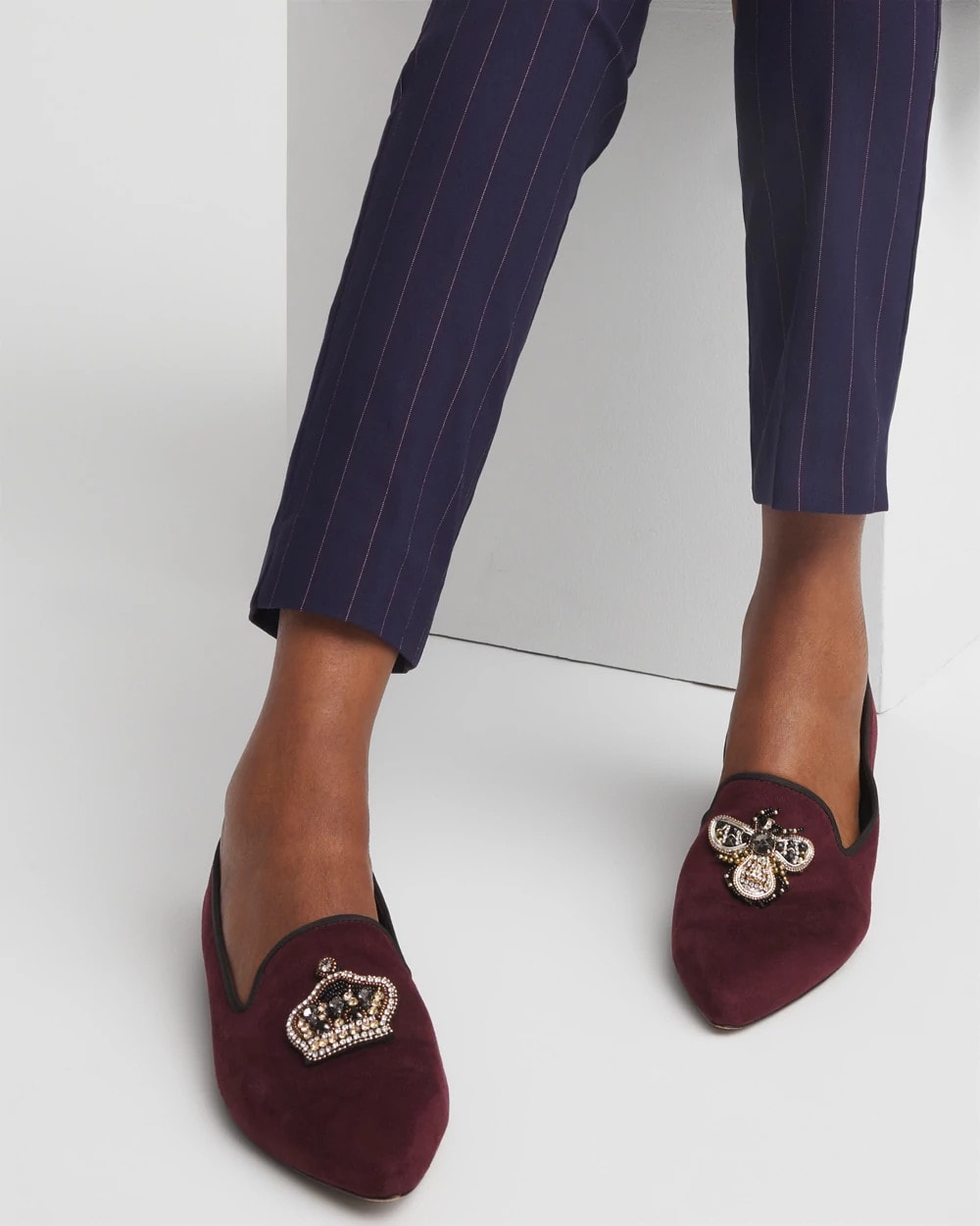 Blackened Burgundy Grace Queen Bee Slip-On Loafers