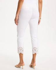 Alabaster Petite Brigitte™ Slim Scalloped Ankle Pants