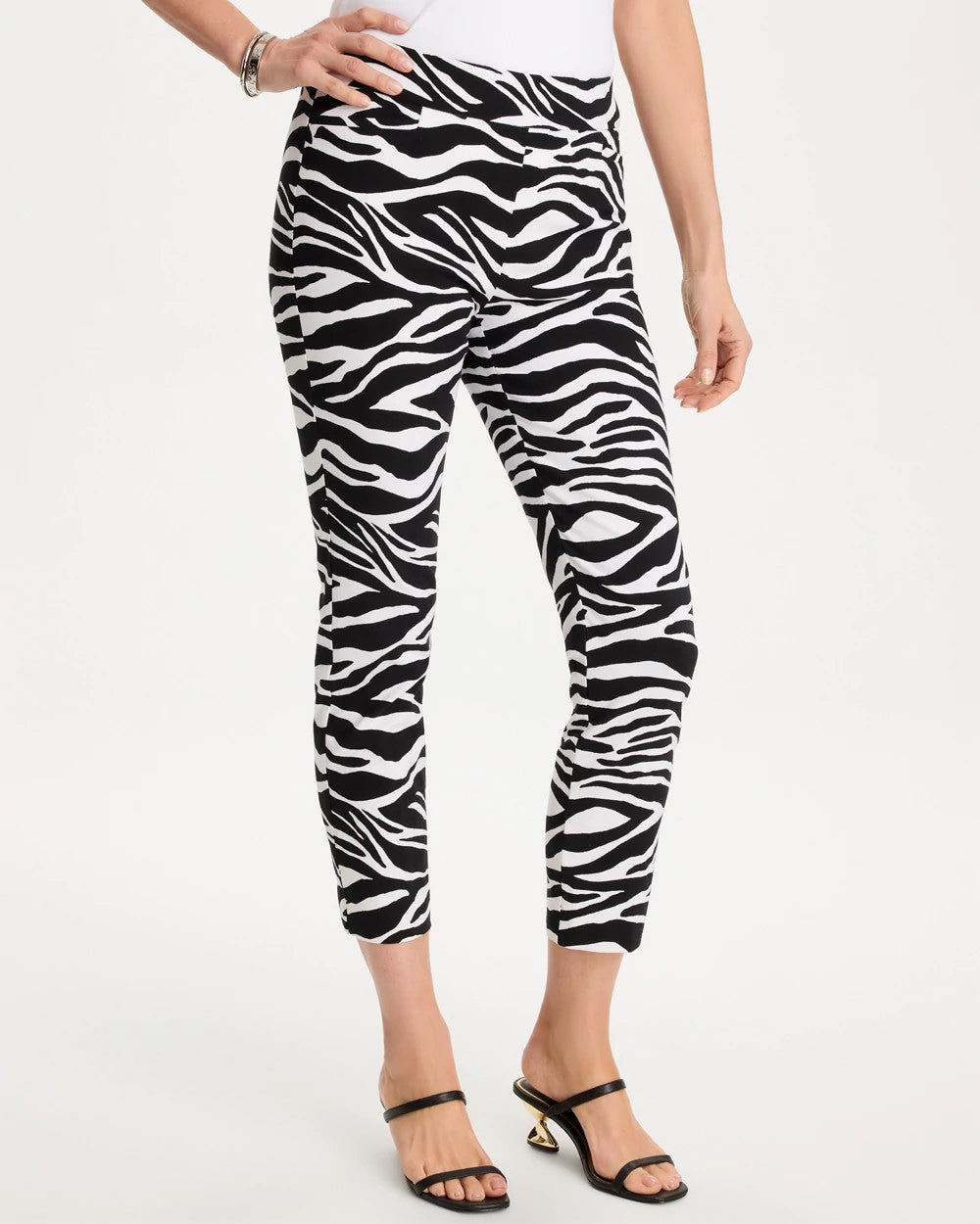 Black Zebra Brigitte™ Slim Pull-On Crop Pant