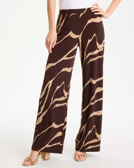Cocoa Bean Travelers™ Zebra Knit Wide-Leg Pants