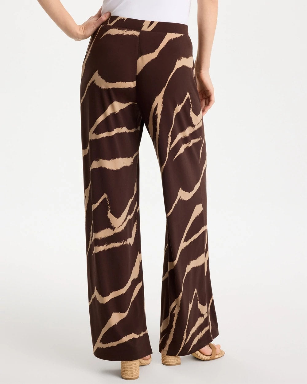 Cocoa Bean Travelers™ Zebra Knit Wide-Leg Pants