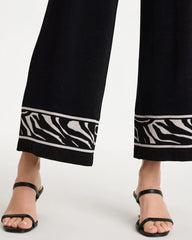 Travelers Black Travelers™ Abstract Zebra Cropped Pants