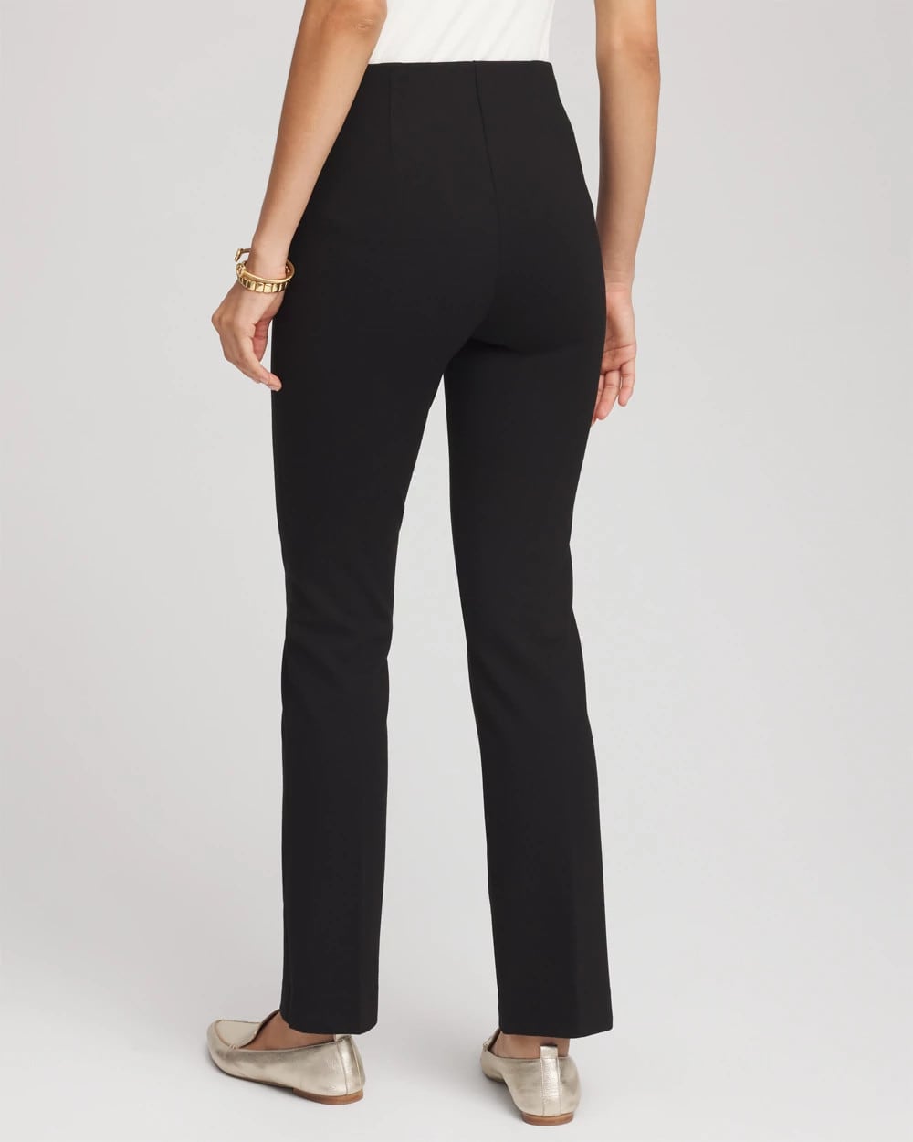 Black Juliet Straight Ankle Pants