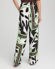 Ecru Printed Silky Soft Pants
