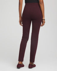 Black Circle Jacquard Juliet Slim Ankle Pants