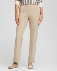 Taupe Heather Juliet Straight Ankle Pants