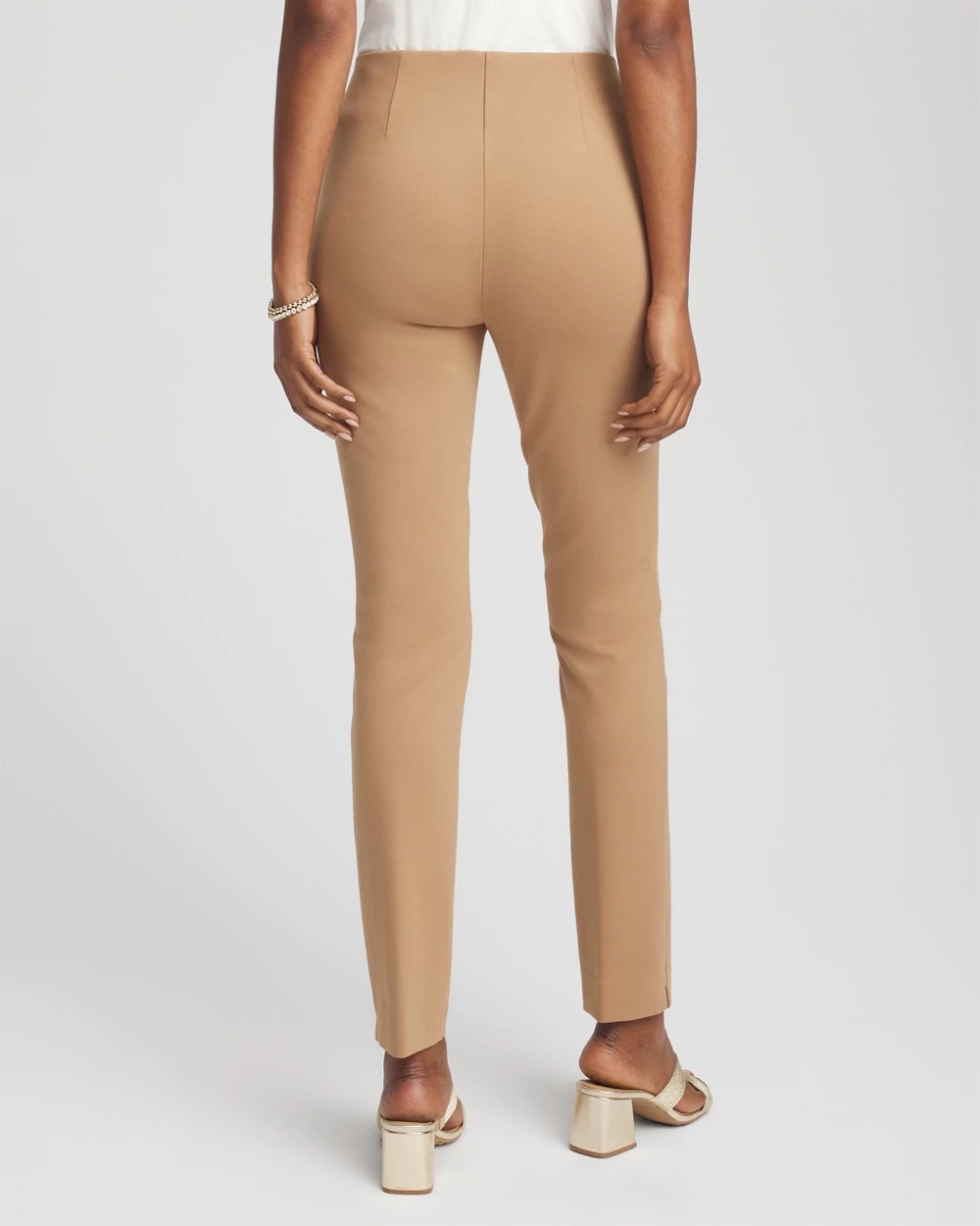 Caramel Apple Juliet Slim Trim Detail Ankle Pants