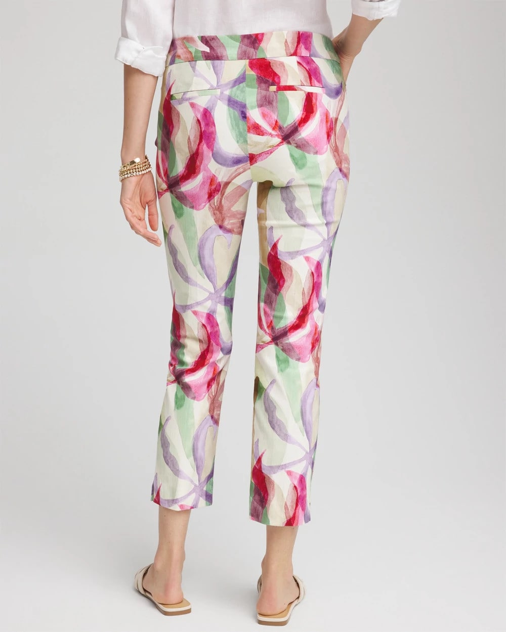 Ecru Brigitte™ Slub Slim Cropped Pants