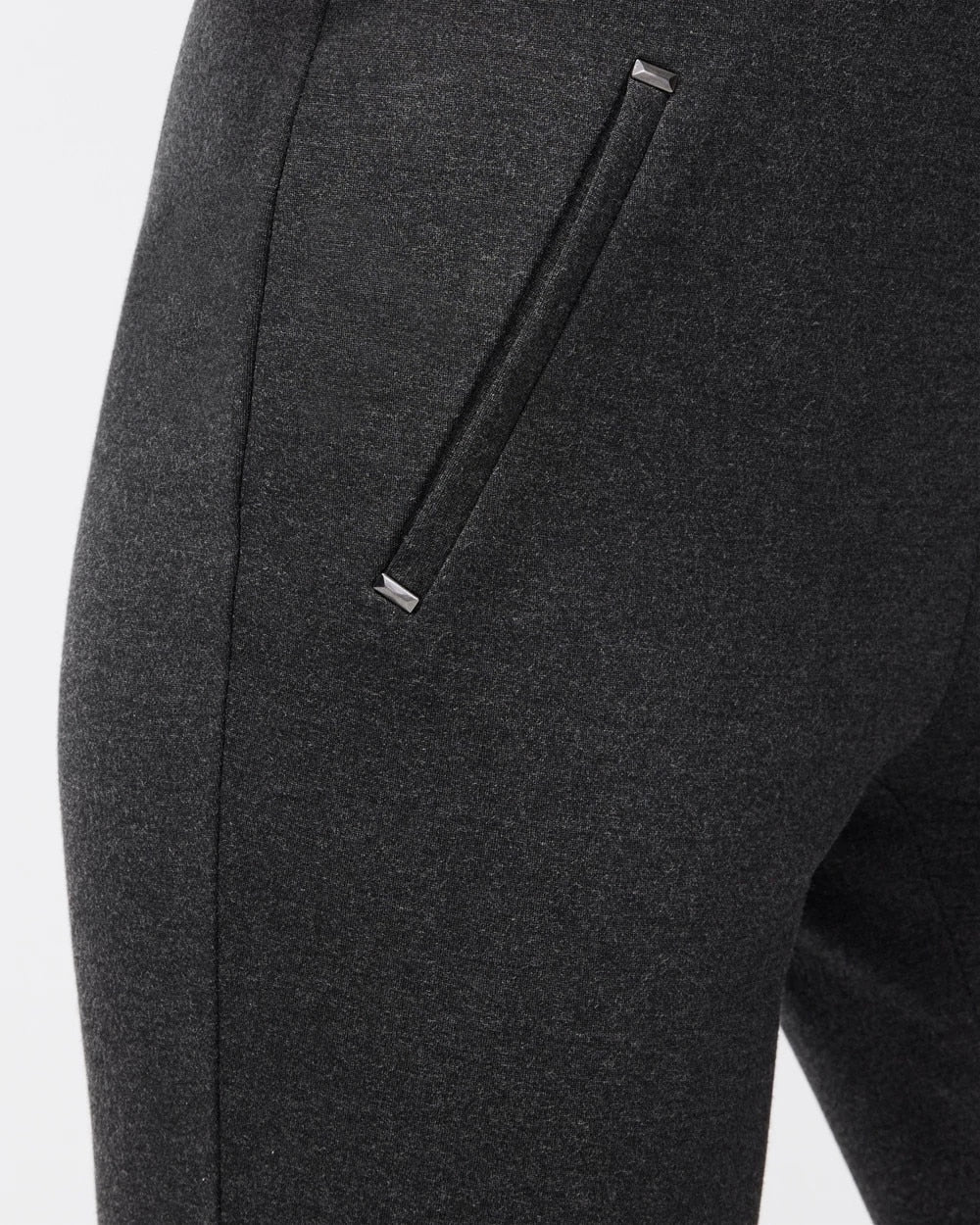 Graphite Heather Gray Juliet Trim Detail Ponte Pants
