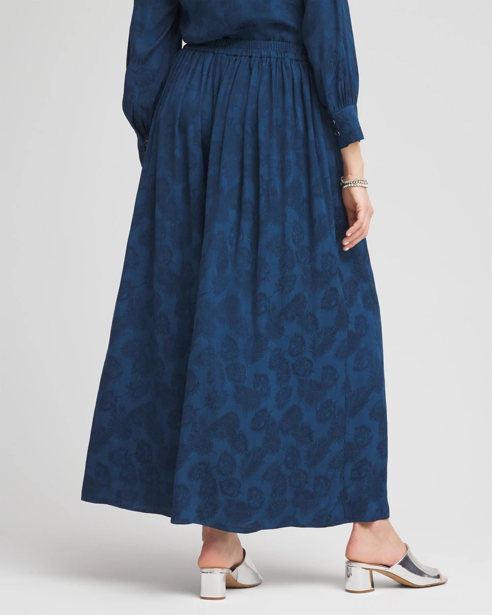 Seaport Jacquard Culotte Wide-Leg Pants