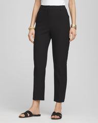Black Lightweight Juliet Straight Ankle Pants