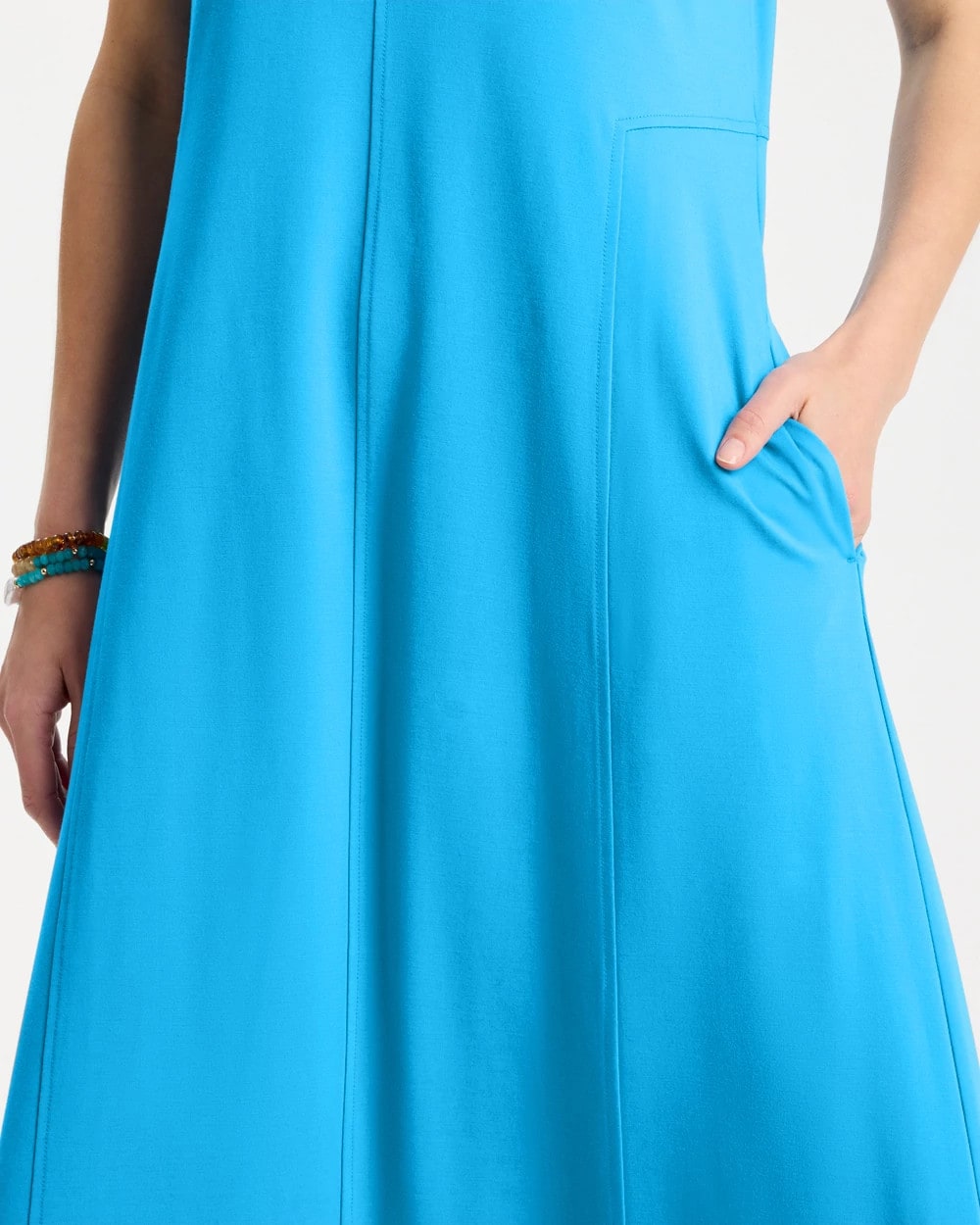 Blue Tide Jersey Knit Maxi Dress