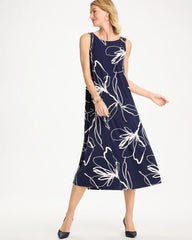 Passport Blue Travelers™ Knit Botanical Jeweled Dress