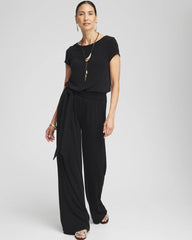 Travelers Black Travelers™ Cap Sleeve Jumpsuit