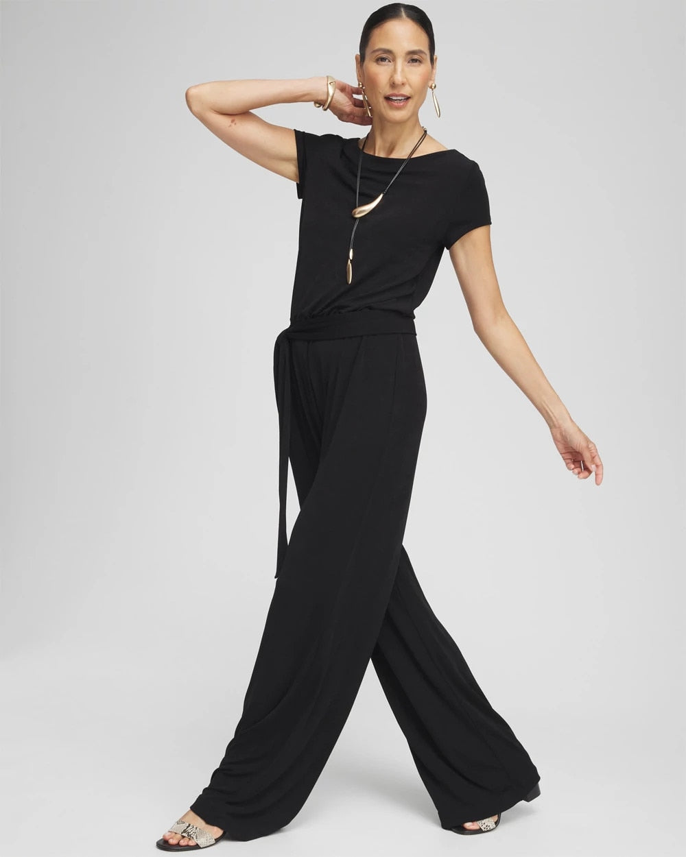 Travelers Black Travelers™ Cap Sleeve Jumpsuit