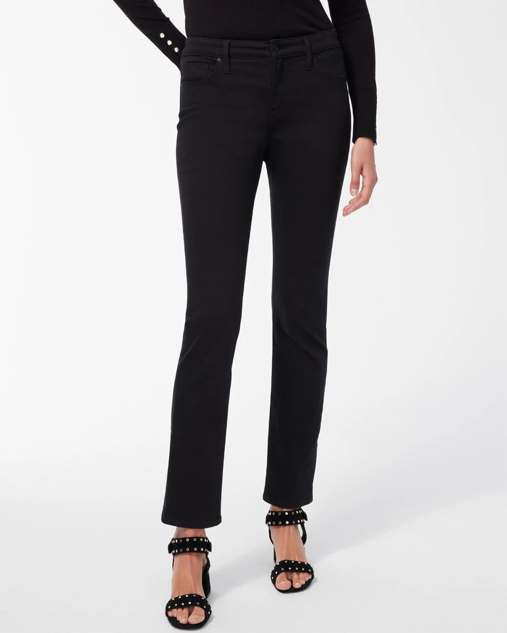 Black Girlfriend Slim Full-Length Jeans