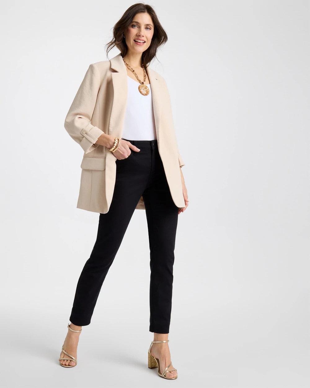 Black So Slimming Petite Girlfriend Ankle Jeans