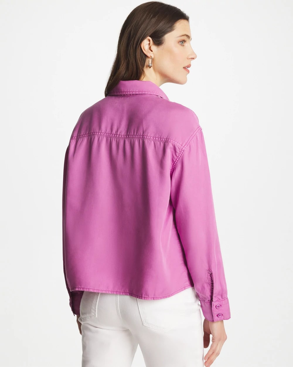 Violet Shadow Classic Collared Denim Shirt