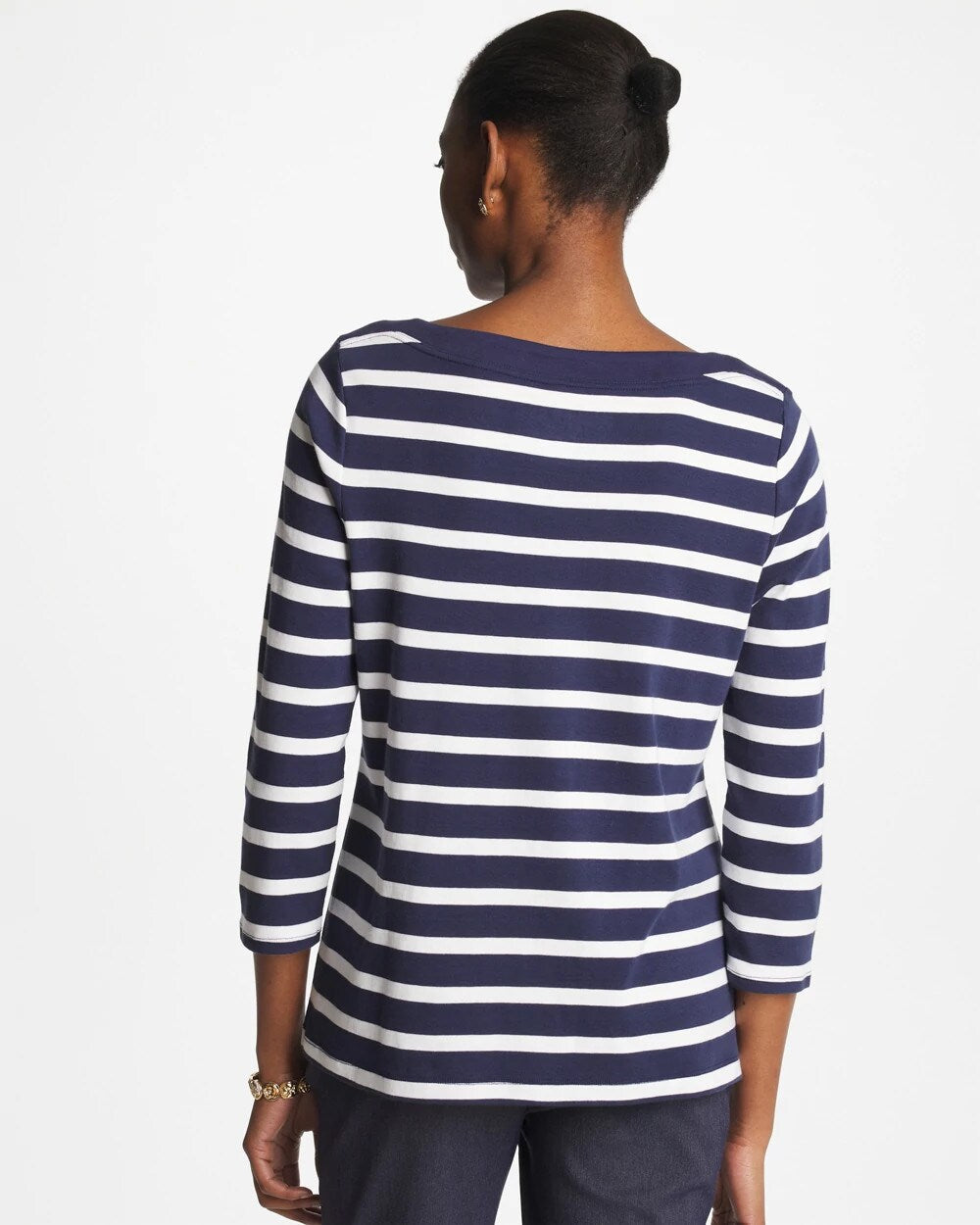 Passport Blue Pima 3/4 Sleeve Tee