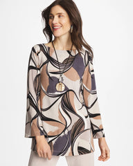 Soft Slate Travelers™ Waverly Bell Sleeve Tunic