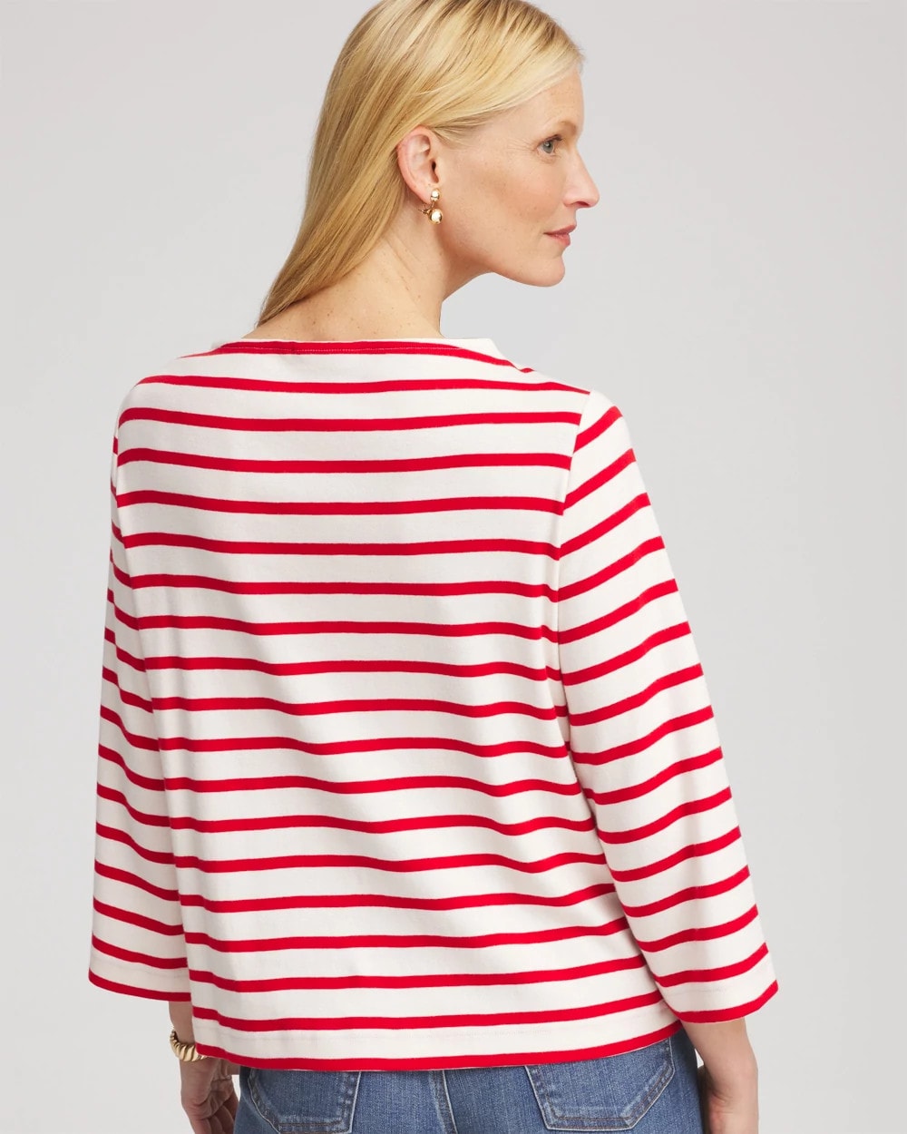 Love Letter Red Bateau Neck Stripe Top