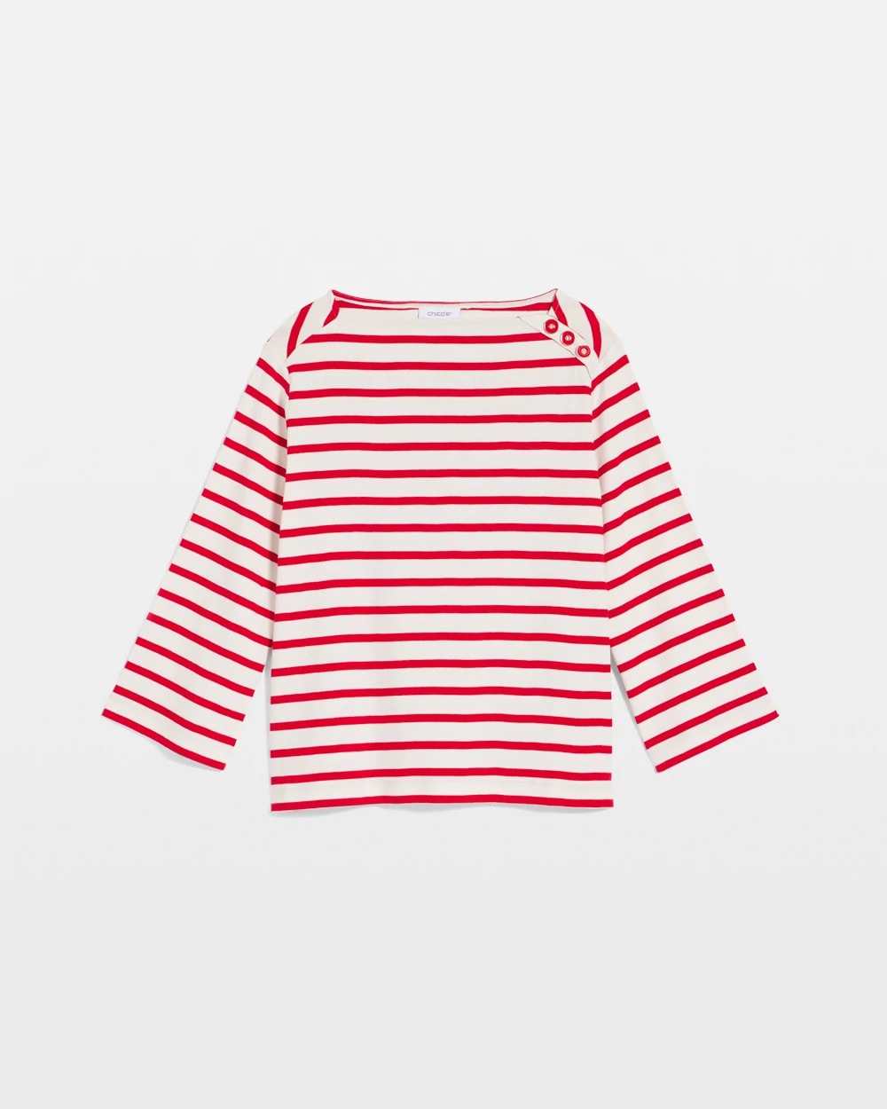 Love Letter Red Bateau Neck Stripe Top