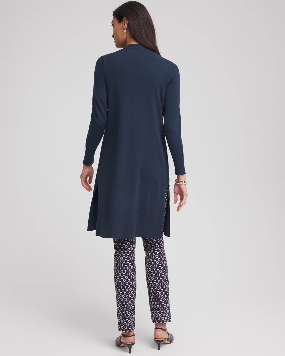 Passport Blue Novelty Duster Button Cardigan