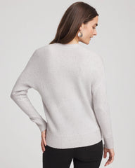 Dove Gray Shine Boyfriend Cardigan