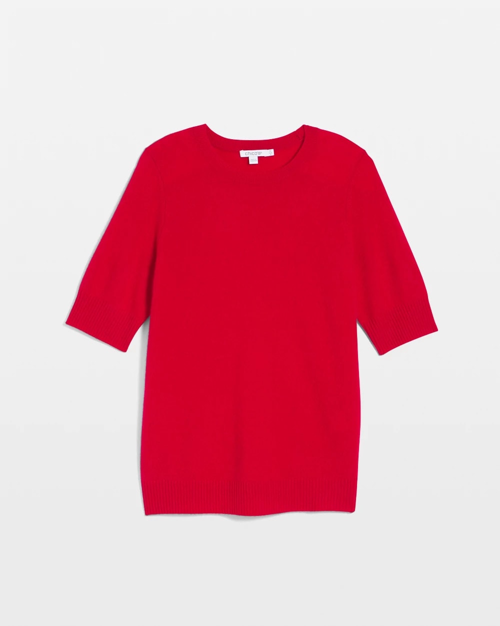 Red Crewneck Cashmere Pullover Sweater