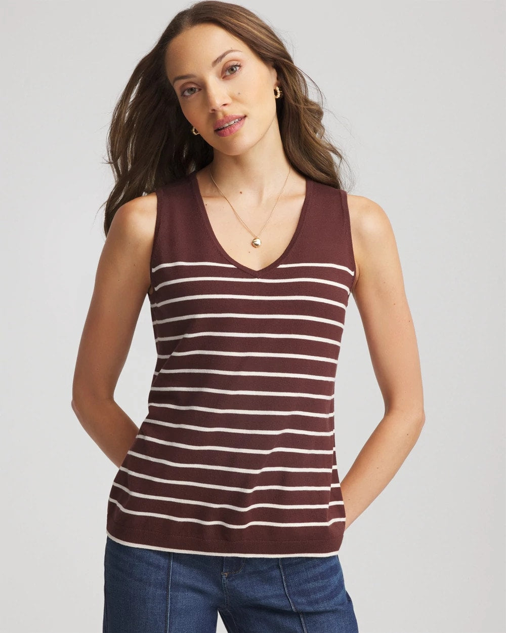 Cacao Ella Striped Sweater Tank