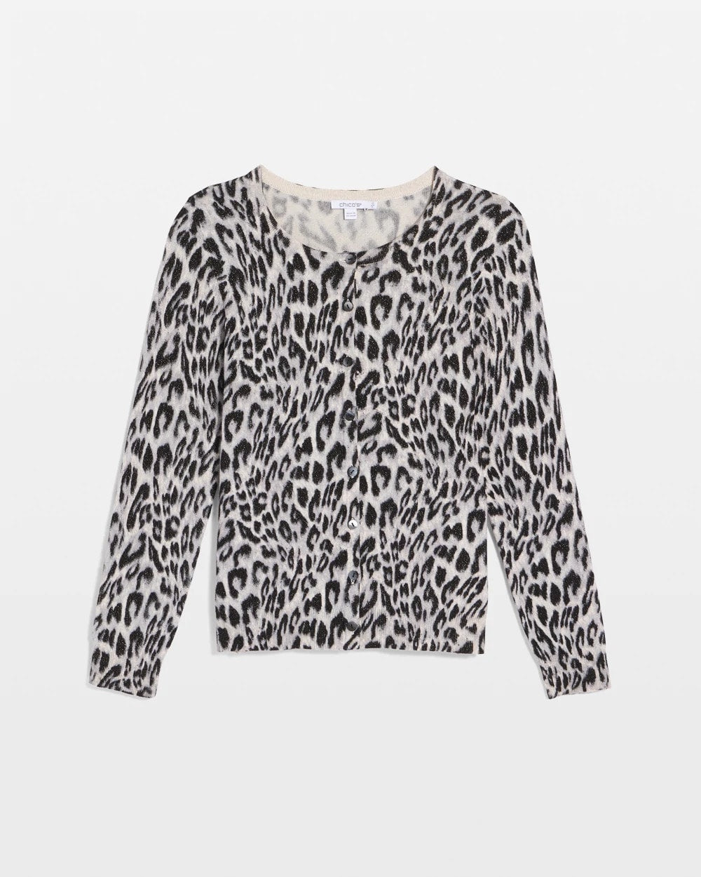 English Cream Animal Crewneck Cardigan