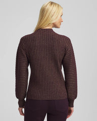 Night Bloom Metallic Ribbed Pullover