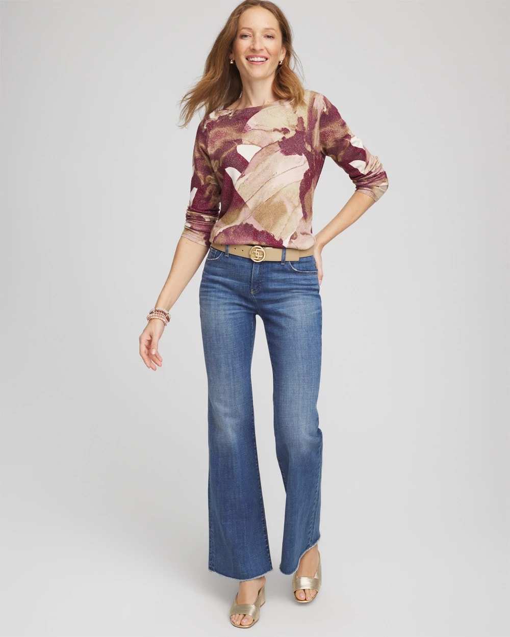 Purple Royale Ella Ocean Glitz Boatneck Sweater