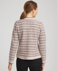 Black Sunset Abstract Sweater Jacket