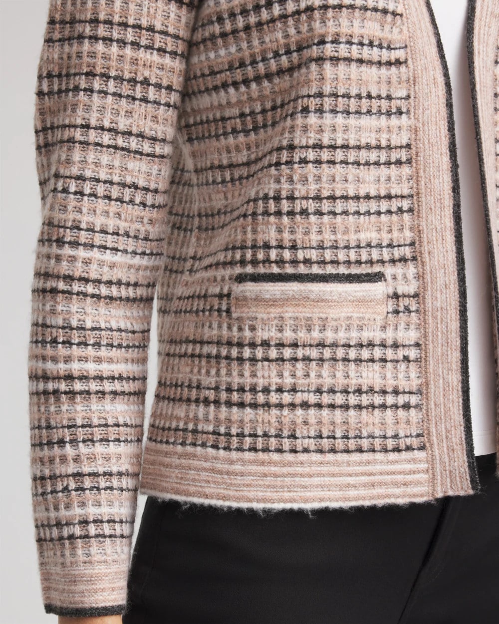 Black Sunset Abstract Sweater Jacket