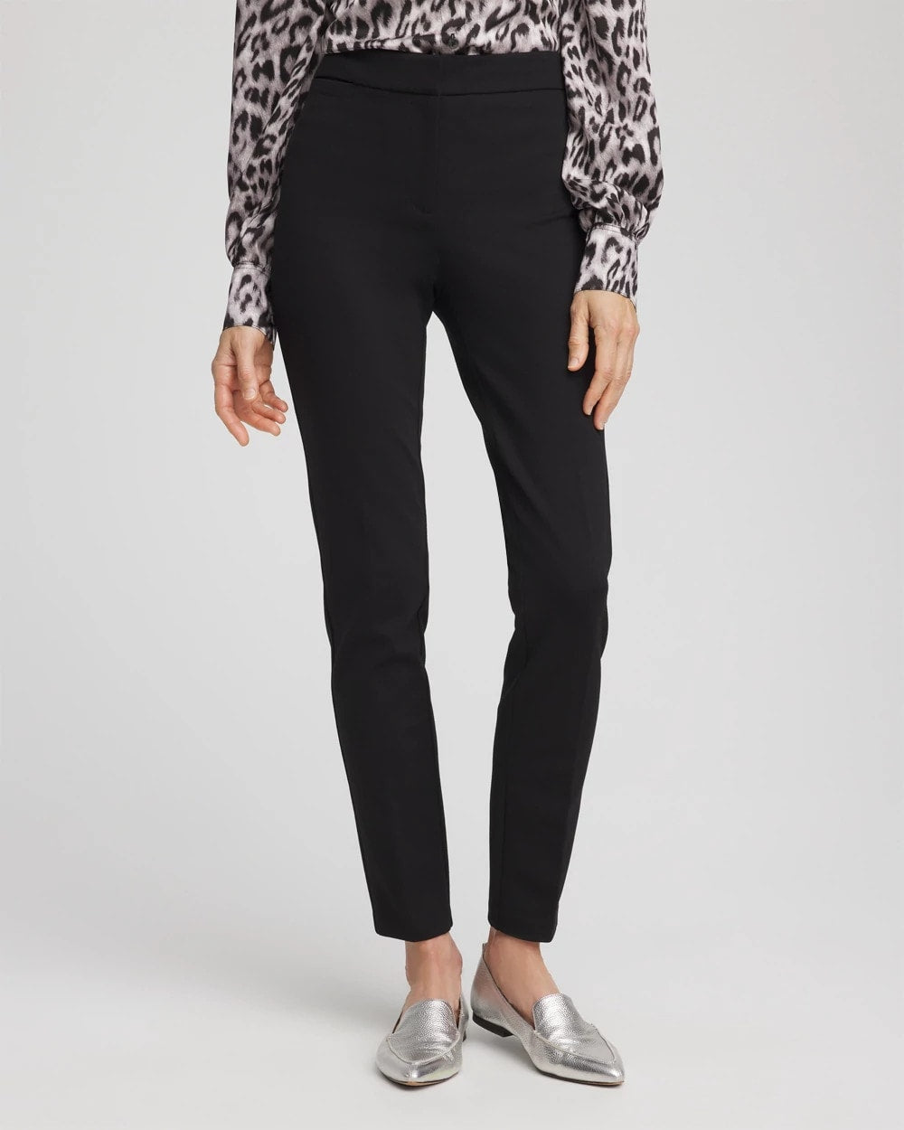 Black Emme Skinny Ponte Ankle Pants