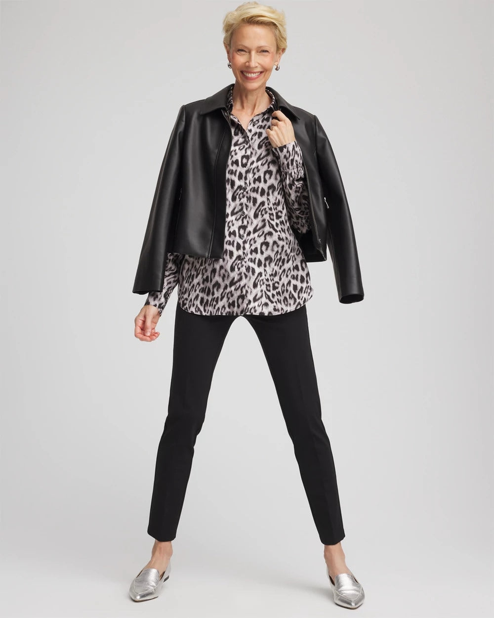 Black Emme Skinny Ponte Ankle Pants