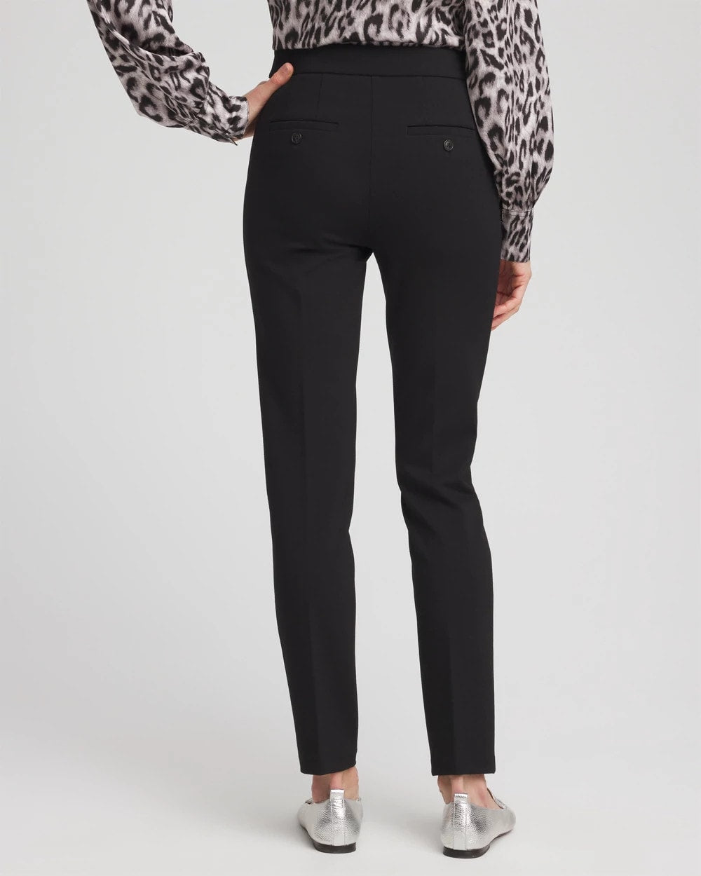 Black Emme Skinny Ponte Ankle Pants