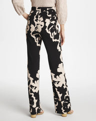 Black Shadow Blossom Matte Jersey Pants