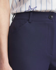 Passport Blue Fly Front Ankle Pants
