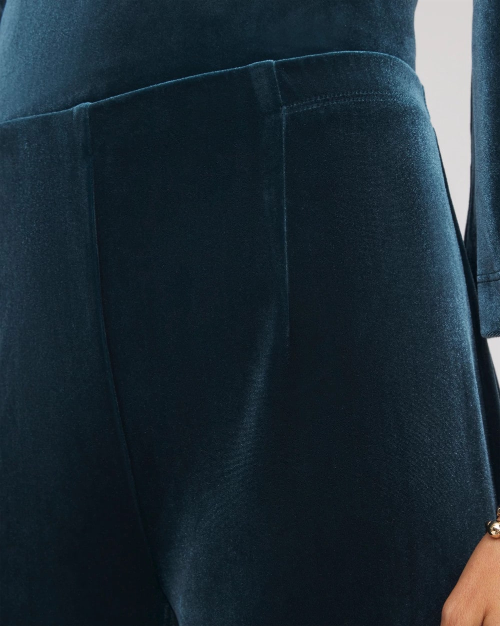 Teal Shadow Travelers™ Velvet No Tummy Pants