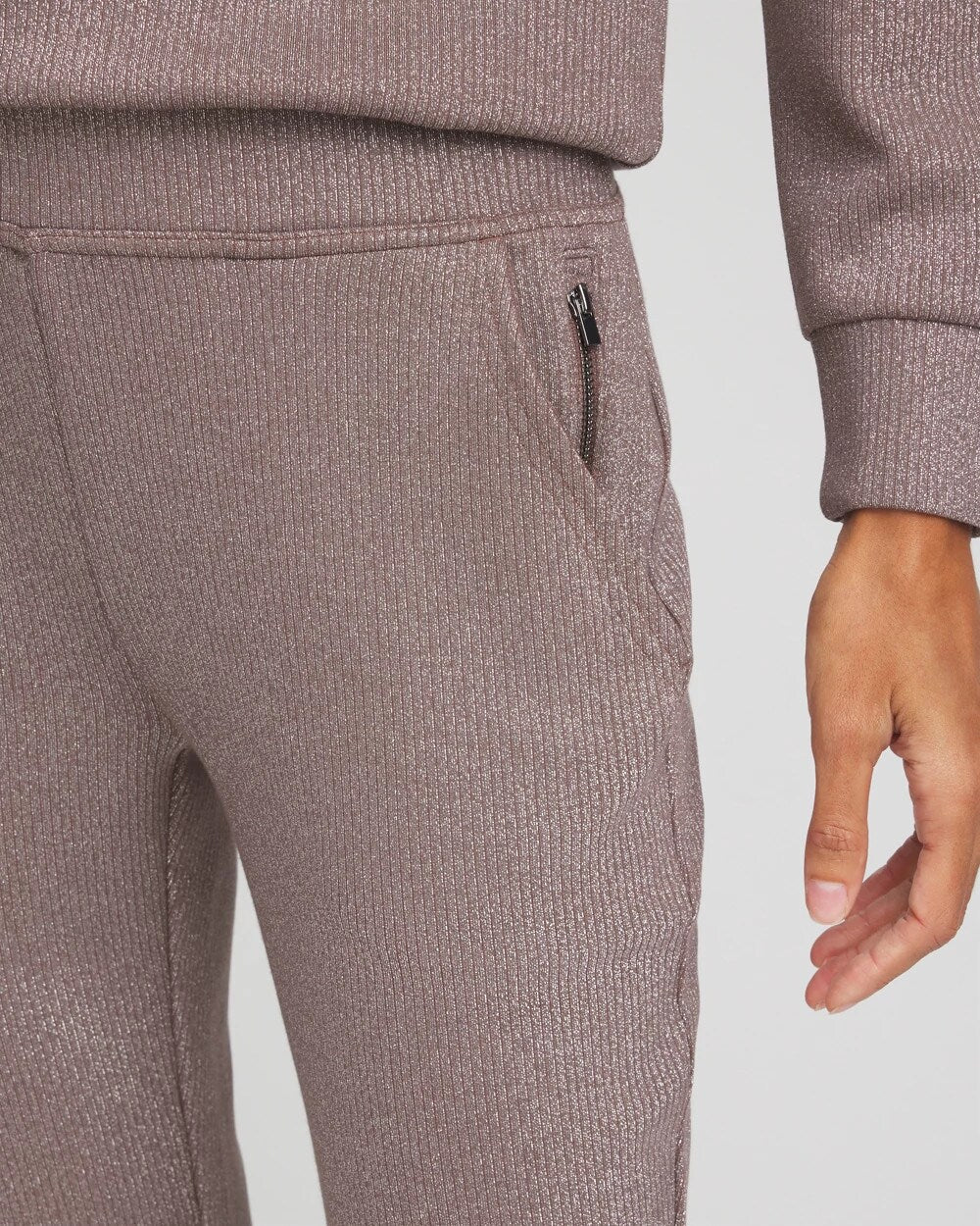 Walnut Zenergy® Sparkle Tapered Ankle Pants