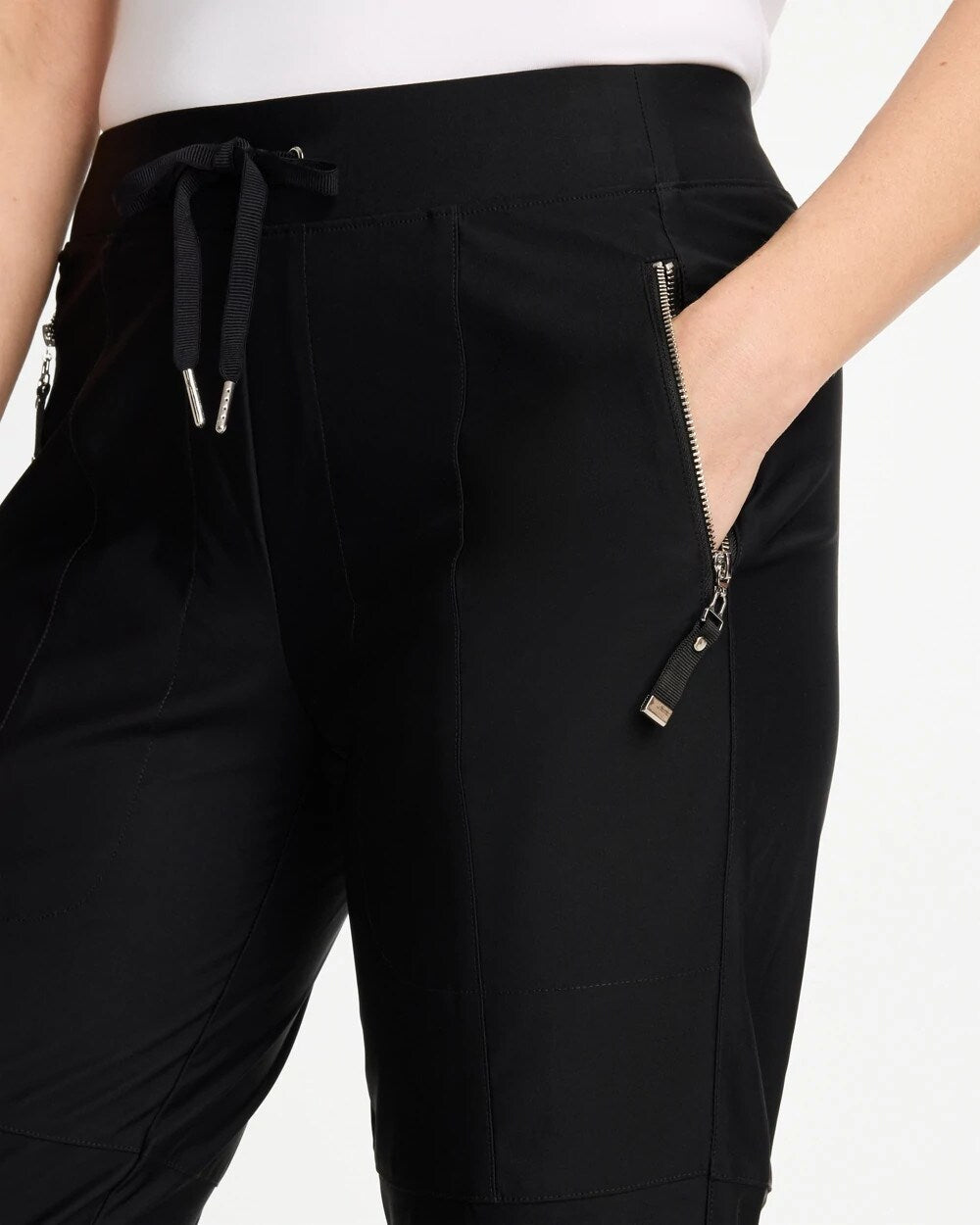 Black Zenergy® Seam Detail Stretch Pants