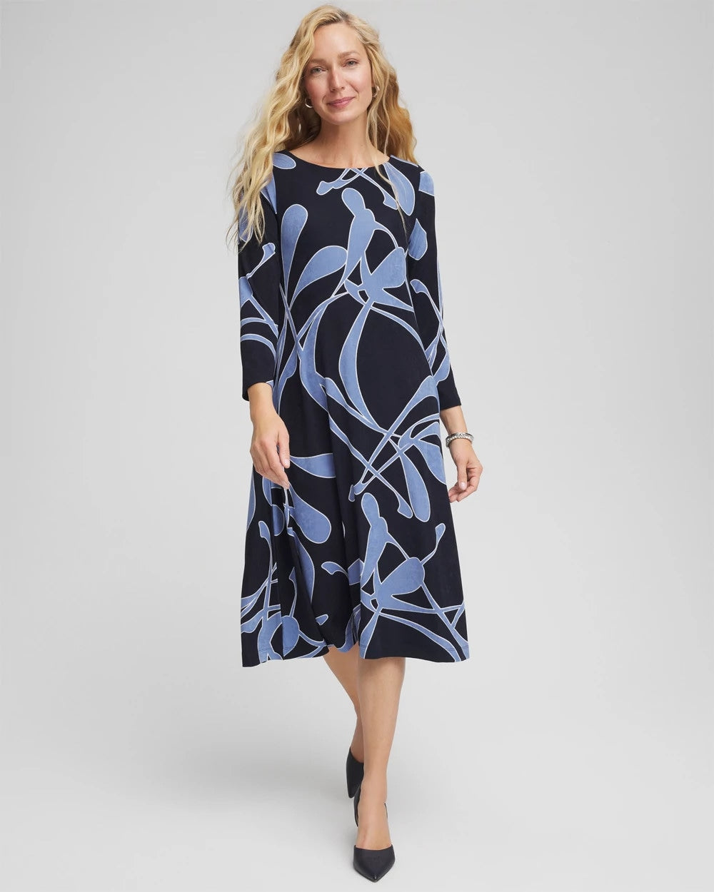 Travelers India Ink Travelers™ Abstract Midi Dress