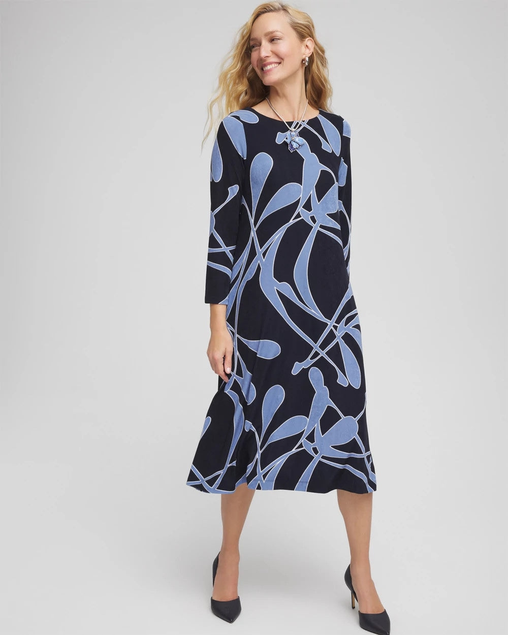 Travelers India Ink Travelers™ Abstract Midi Dress