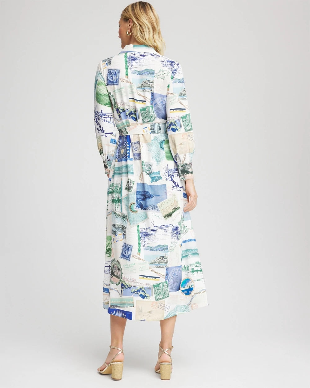 Ecru Port Call Maxi Shirtdress