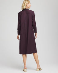 Night Bloom Sequin Collar Midi Shirtdress