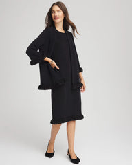 Travelers Black Travelers™ Fringe Hem Tank Dress